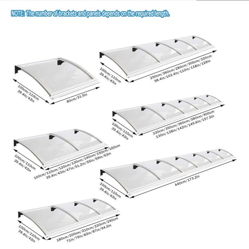 Toldo para puerta exterior de 39.4 x 59 resistente a la intemperie para entrada 5
