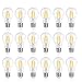 SHINE HAI A19 LED Vintage Filament Bulb, 4W (40W Equivalent), 2700K Warm White, E26 Base, Omnidirectional, ETL Listed, Pack of 6