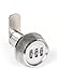 CCL Security Products 39022 3-Dial Cam Lock, 1,000 Possible Combinations, 1-Pack, 15/16 Inch Length, Black