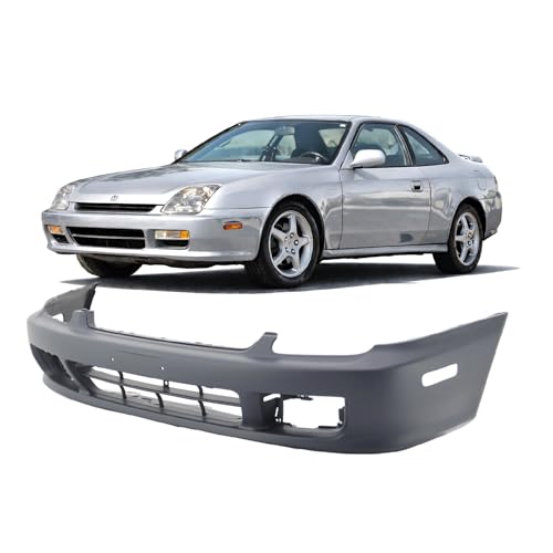 Image of FitParts Compatible with Honda Prelude 1997-2001 Front Bumper Cover | Primed, With Fog Light Holes, Coupe, Plastic, Ready to Paint, OEM 04711S30A90ZZ, HO1000176