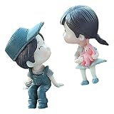 A/A Décoration Voiture Figurine Forme de poupée de Couple de Baiser Mignon Qui Bouge Ornement Intérieur Auto Cadeau Jouet pour Enfants