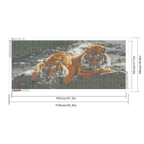 Peinture par numéros tigre mosaïque grand format haut de gamme