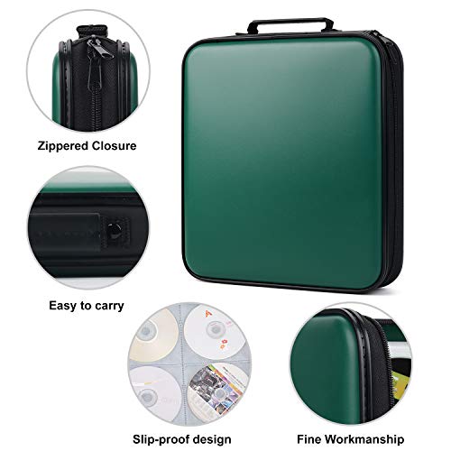 Timcorr Dvd Storage Cd Case Holder: 160 Capacity Cd Sleeves Black Disc Cases Binder For Car - Cd Hard Organizer Box - Large Dvd Wallet For Movie/Music/Game & Portable Cd Book #TOP3