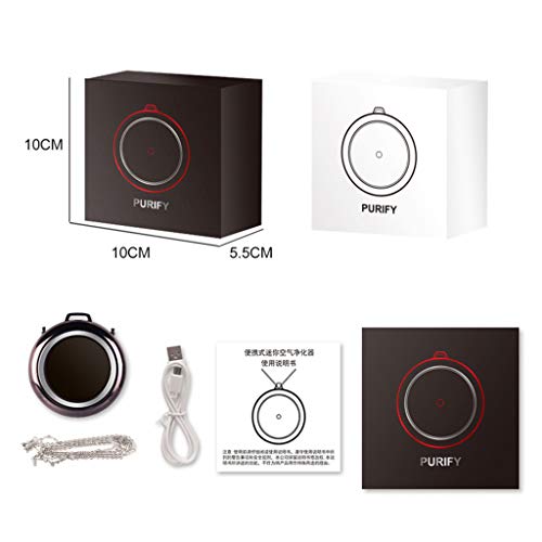 Amuzocity Colar Purificador de Ar Pessoal USB Ionizador Purificador de Ar Mais Fresco Utilizável 5V