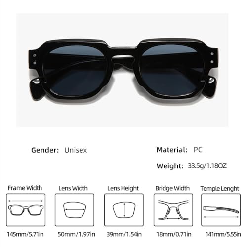 Lunettes de soleil rivets décoration style rétro punk avec verres petit carré UV400