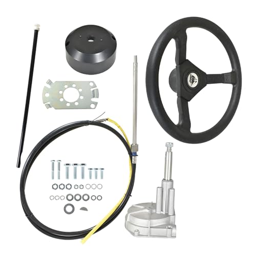 ANTUKO 10 Feet Boat Rotary Steering System Kit