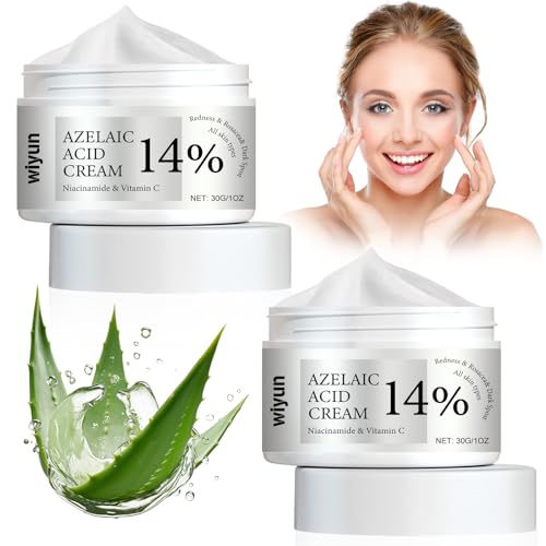 2 PCS Azelaic Acid Cream Azelaic Acid Serum Azelaic Acid Serum Cream Azelaic Acid Cream with Niacinamide & Vitamin C Reduces Blackheads Acne Evens Skin Tone