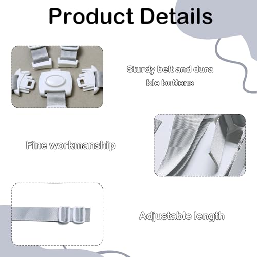 5 Punkt Gurt Sicherheitsgurt, Hochstuhl-Sicherheitsgurte, Ersatz-Sicherheitsgurte für Baby Kinderwagen Hochstuhl, Gurt Hochstuhl, Kindersitz 5 Punkt Gurt, Wandelbare Gurte für Hochstuhl/Kinderwagen