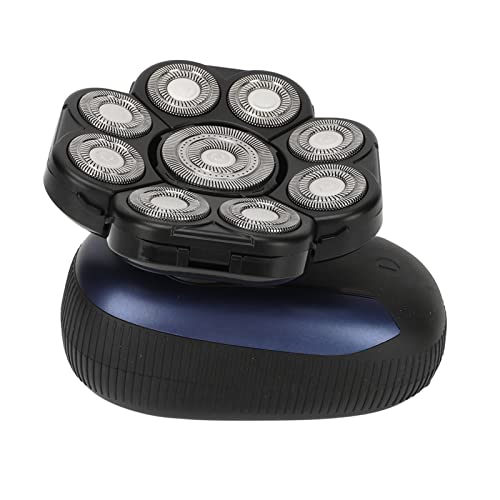 Tondeuse électrique, 9 Têtes de Coupe Tondeuse électrique Charge Plus Rapide sans Fil Rechargeable 9 Têtes de Coupe étanche 3D Tête Flottante Tondeuse à Pain Cover