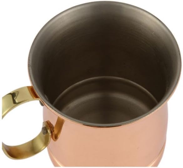 Rose Gold Copper-Plated Stainless Steel Beer Mug with Handle – 3.5-inch Drinking Cup for Beer, Cider, and Cocktails