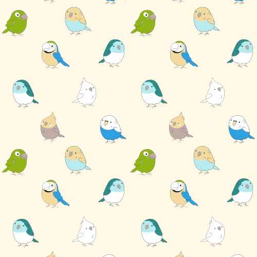 Image of LORETO - A QUALITY LINEN BRAND 186 TC 100% Pure Cotton King Size Fitted Bedsheet with 2 Pillow Covers for 78 x 72 Inch Mattress, All-Around Elastic, 8 Inch Deep Pocket, Multicolor Birds