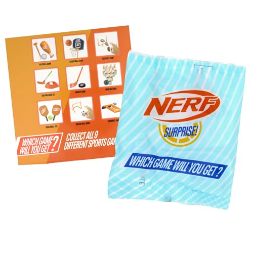 Nerf Mini Sports Gift Set, Surprise Tabletop Game and Gummies, Desk Accessories, Sport May Vary