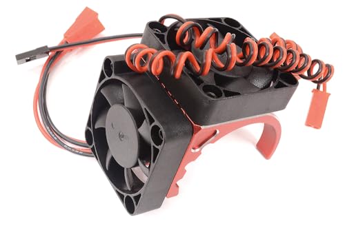 Integy Red Motor Heatsink 42mm Size with Cooling Fans for Mo