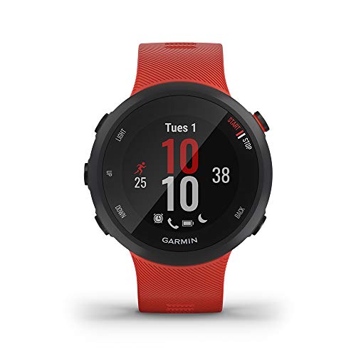 Garmin Forerunner 45, 42mm Easy-to-Use GPS Running Watch with Coach Free Training Plan Support, Red