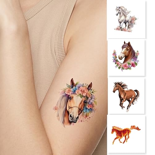 Horse Temporary Tattoos 125+ Pcs Horse Party Favors for Kids Birthday