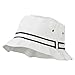 Otto Caps Striped Hat Band Fisherman Bucket Hat - White Black L-XL