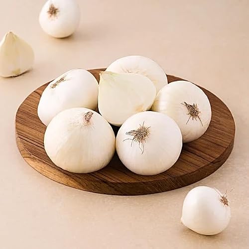 Whole Farm Fresh White Onion Safed Pyaj for Health and Immunity Boosting 350g (0.350 Kg)