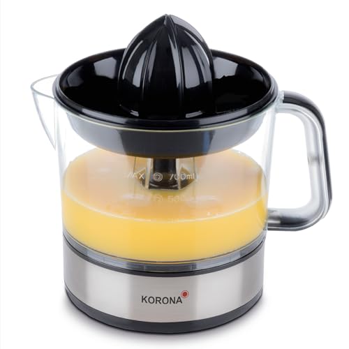 Korona 27020 Presse-Agrumes, Plastique, 0.7 liters, Acier Inoxydable/Noir