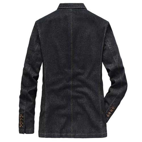 Men's Denim Blazer Loose Fit Business Casual Jacket3
