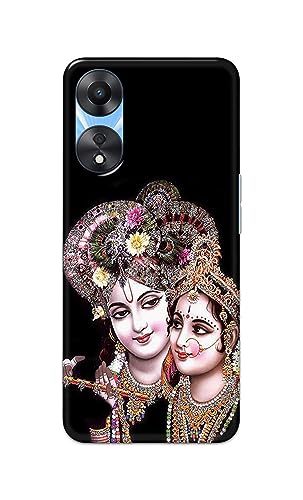 Image of PRINTFIDAA� Printed Hard Back Cover Case for Oppo A78 5G Back Cover (Radha Krishna) -2808