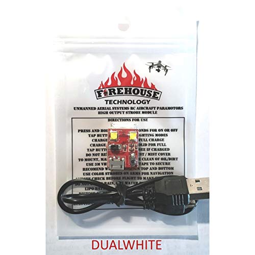 Firehouse Technology Dual White Strobe Light for DJI Inspire 1 2 Mavic Pro Phantom Spark Quadcopters RC Plane