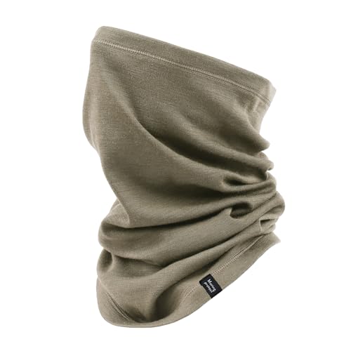 Merino Protect Schlauchschal Merino Wolle 100% Männer Frauen Warm Halstuch Leichtes Halswärmer für Motorrad Wandern Jagd