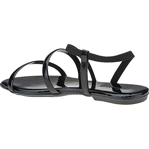 Sandalia Feminina Rasteira Leve Rasteirinha Eleganteria Tamanho:38;Cor:Preto