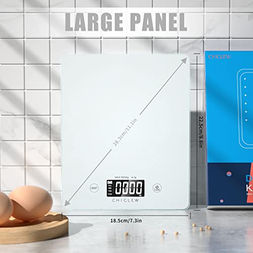 CHICLEW Digitale Küchenwaage Digitalwaage, 5KG Electronische Waage Küchen Digital bis zu 1-g-genau, Haushaltswaage mit… – Bild 3