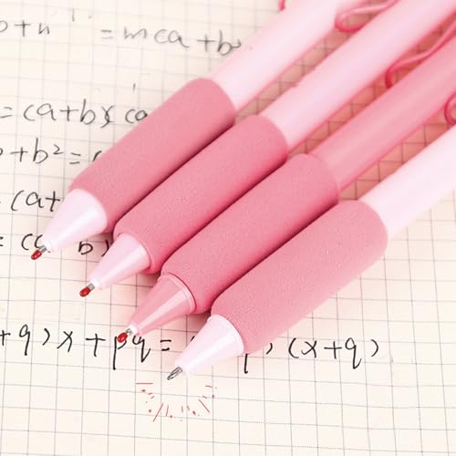 4 bolígrafos de gel retráctiles color rosa con tinta negra miniatura 5