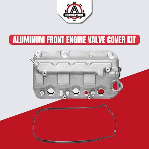 Image of Aluminum Front Engine Valve Cover Replacement by AA Ignition - Compatible with Acura, Honda - RDX, TL, Accord, Crosstour, Odyssey, Pilot, Ridgeline 3.5L -Replaces 12310-R70-A00, 12310-R70-A10, 264-491