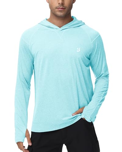 Roadbox Men's UPF 50+ Fishing Shirts, Long Sleeve UV Sun Protection Hoodie