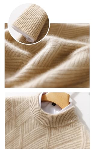 Dcvmvmn Men's Autumn Winter O-Neck Cashmere Wool Soft Sweater Casual Thick Basis Pullover2