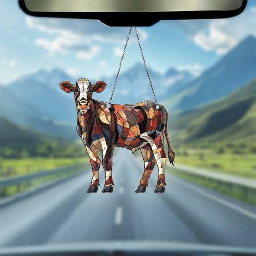 Image of Heifer Acrylic Ornaments Suncatcher Gifts for Heifer Lovers Christmas Decor