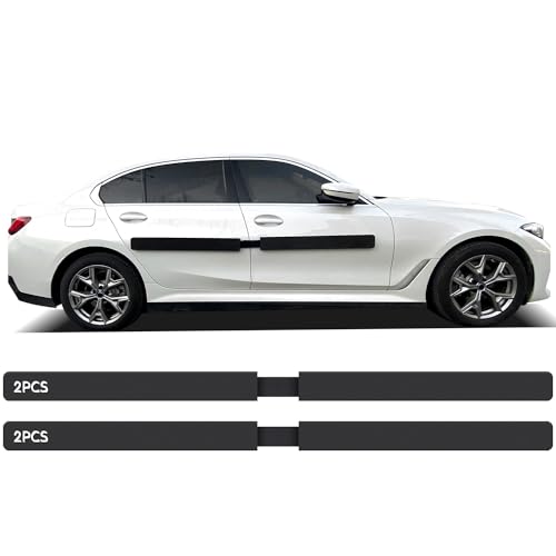 Datanly 2 Pack Dent Prevent Car Door Protector 33.46 Inch Magnetic Removable Car Door Dent Protector Lengthen and Widen Prevents Scratches Dings, Black