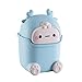 Mini Trash Can, Desk Trash Can Garbage Can Lovely Wastebaskets Storage Bin with Lid for Bedroom Bathroom Kitchen Office(Light Blue)