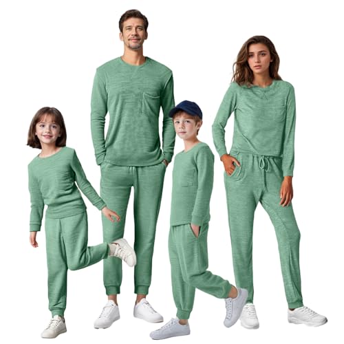 IFFEI Family Matching Pajamas Sets 2 Piece Lounge Set Long Sleeve Soft Loungewear Sleepwear Joggers...