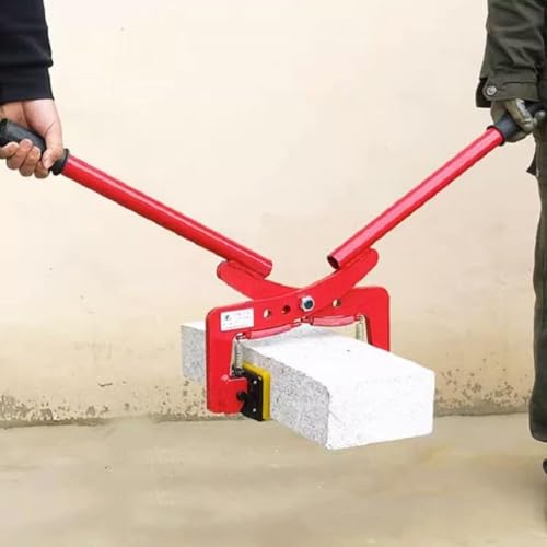 Abrazadera De Elevación De Piedras De Alta Resistencia For Dos Personas: Manejo Seguro De Bordillos Con Diseño De Apertura Amplia,For Proyectos De Construcción, Paisajismo Y Levantamiento