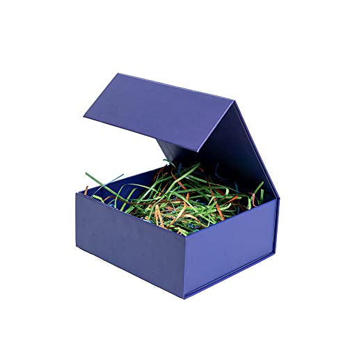 Image of Rsgift Blue Gift Boxes,7.8 x7x 3.1 Inches Gift Box with Lid,Groomsmen Graduation decorative boxes