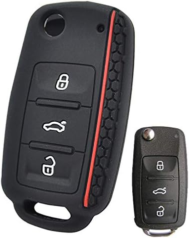 Silicone Car Key Cover Remote Fob Case For VW POLO Bora Beetle Tiguan Passat Golf Jetta SKODA Seat Shell Jacket Protector