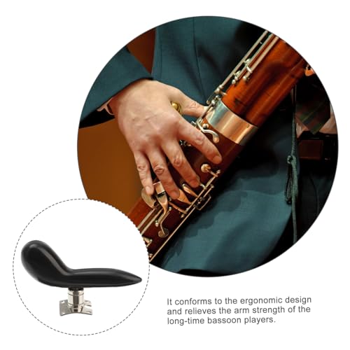 GOOHOCHY Bassoon Ergonomic Wrist Rest Pad Set Black Hand Support Base for Comfort and Stability for Musicians Playing Bassoon
