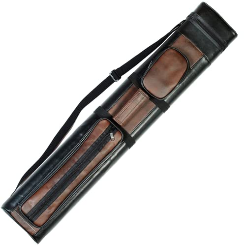 Iszy Billiards 2x2 Hard Pool Cue Stick Carrying Case, Brown - Blk