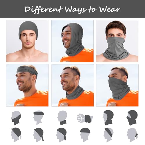 Image of Geyoga 6 /9 Pcs Summer UV Protection Cooling Neck Gaiter Scarf Face Clothing Neck Gaiter Mask Sunscreen Breathable Bandana