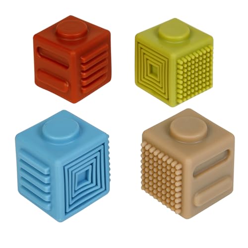 Really Good Stuff Sensory Fidget Finger Cubes-Set of 4