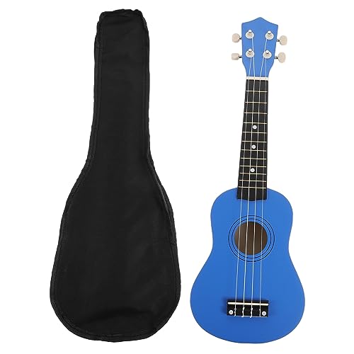 Totority 1セット 4 弦 木製ウクレレ 楽器 ベビーギター キッズピアノ のためのギター 教育器具のおもちゃ ギター ミニウクレレ ウクレレのおもちゃ Blue 高環境保護塗料