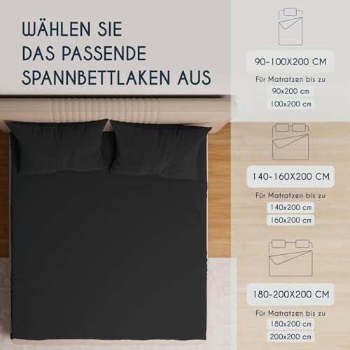Dreamzie - Topper Spannbettlaken - 140x200cm / 160x200cm - 100 % Baumwolle – Ansicht 6