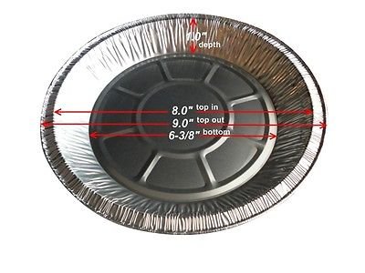 Handi-Foil 9" Aluminum Foil Pie Pan 1" Deep - Disposable Baking Tin Plates (pack of 125)