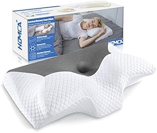 HOMCA Cervical Pillow Memory Foam Pillows - Contour Memory Foam Pillow for Neck Pain Relief, Orthopedic Neck Bed Pillow for Side Sleepers Back and Stomach