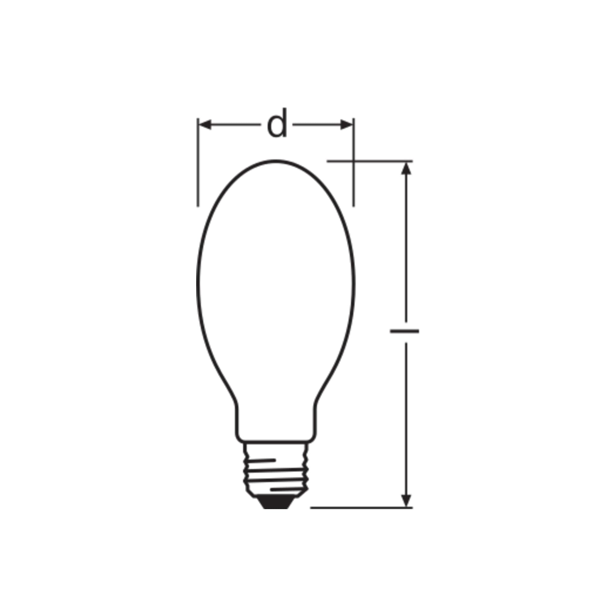 OSRAM Lampada al sodio ad alta pressione VIALOX NAV-E/I, HD , unita' di accensione, NAV-E 50W/I E27 , 1 pezzo