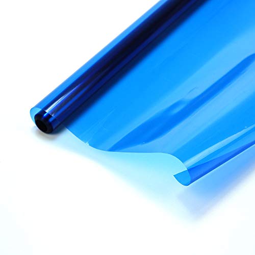 Película transparente de 60 x 200 cm para proteger superficies, lote de 2 rollos azul y rojo