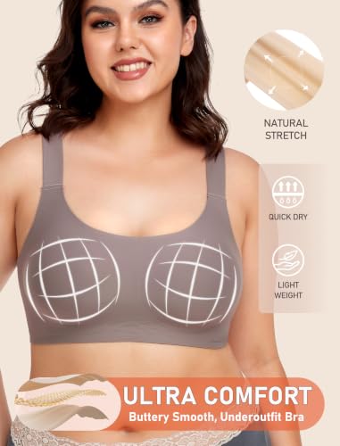Image of Gailife Womens Wireless Push Up Bras for Women No Underwire Seamless Full Coverage Supportive T Shirt Everyday Bras